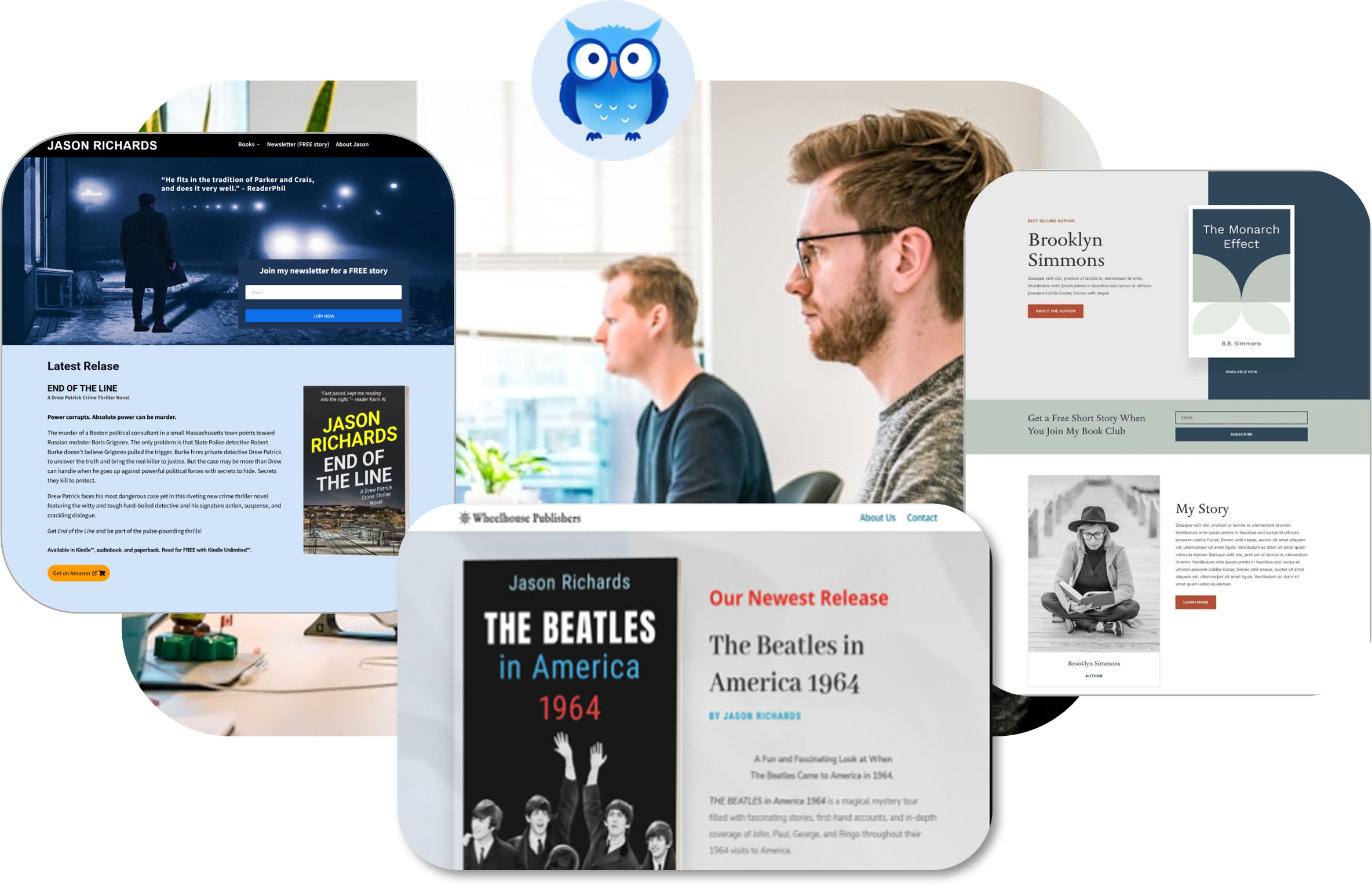 author web design top hero