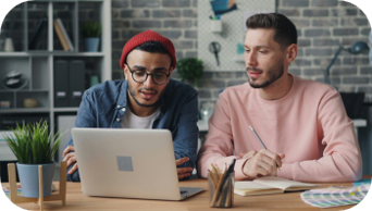 office workers choose colors